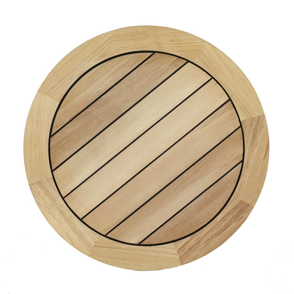 Vogue 48 In Round Teak Table Top, 48 Inch Round Wooden Table Top