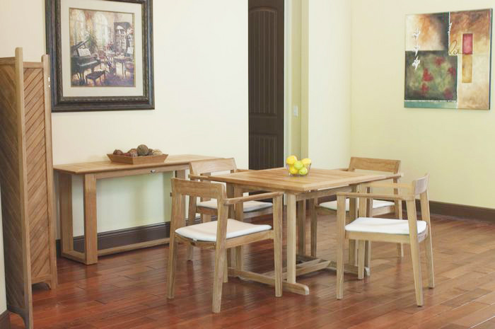 36" Square Teak Table