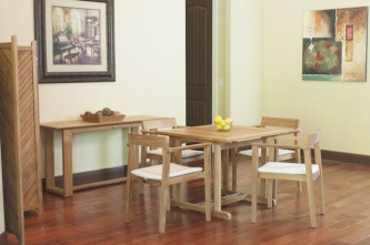 36" Square Teak Table