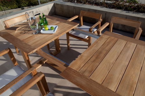 Refurbished Horizon Teak Extendable Table - Picture E