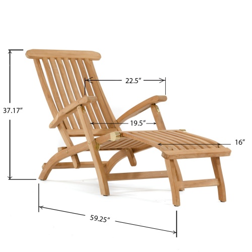 Barbuda Teak Captain Steamer with Stainless Steel Hardware - Picture Q