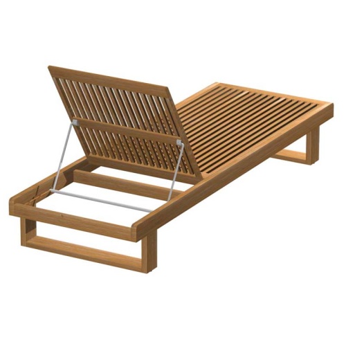 Display Model Horizon Teak Chaise Lounger - Picture F