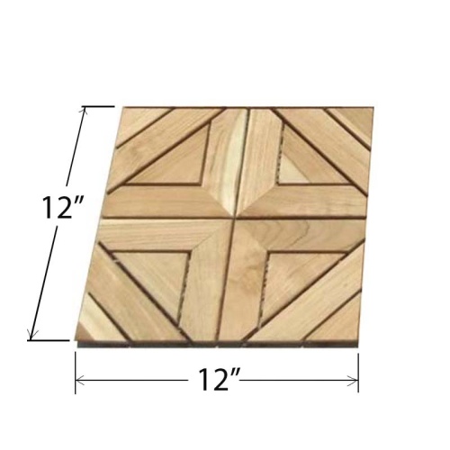 1 Carton Diamond Type E Teak Floor Tiles - Picture C