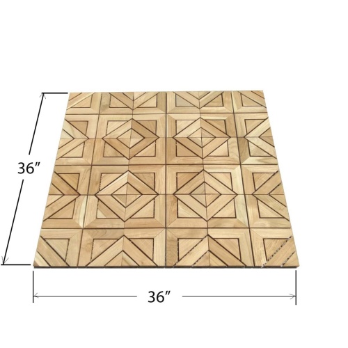1 Carton Diamond Type E Teak Floor Tiles - Picture D