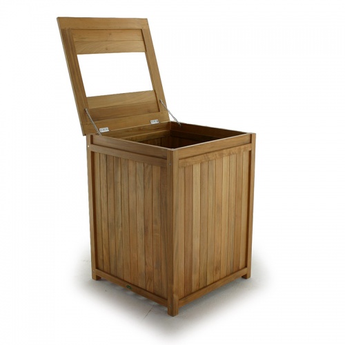 Teak Clothes and Towel Hamper - Picture B