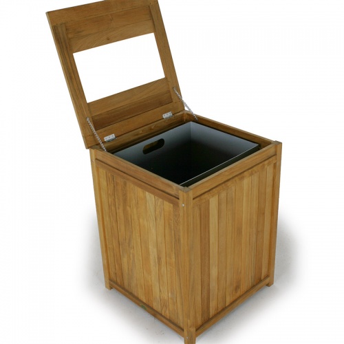 Teak Clothes and Towel Hamper - Picture C