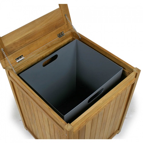 Teak Clothes and Towel Hamper - Picture D