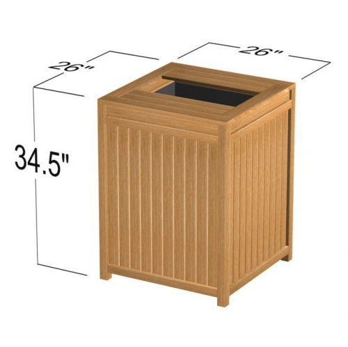 Teak Clothes and Towel Hamper - Picture E
