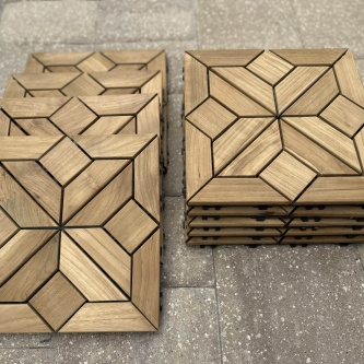 Fez Teak Tiles (12" x 12")