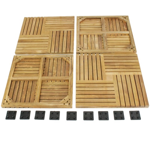 1 Carton Parquet Teak Tiles - Picture K