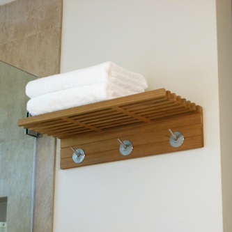 24" Teak Towel Shelf