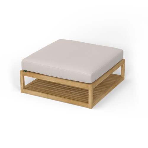 Maya Teak Ottoman with Sunbrella Cushion - Picture A