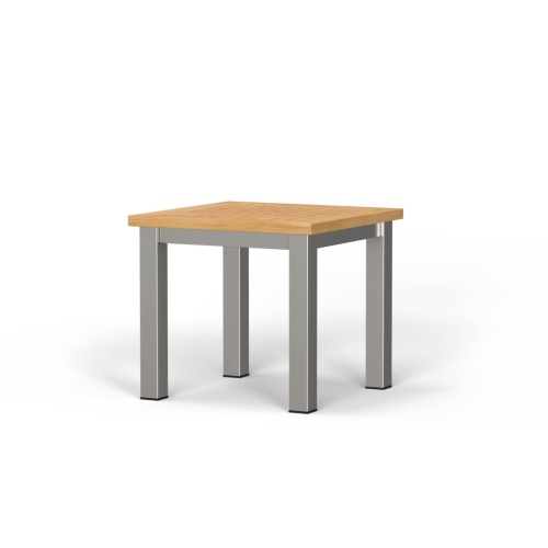 Vogue End Table Teak & Stainless Steel - Picture A