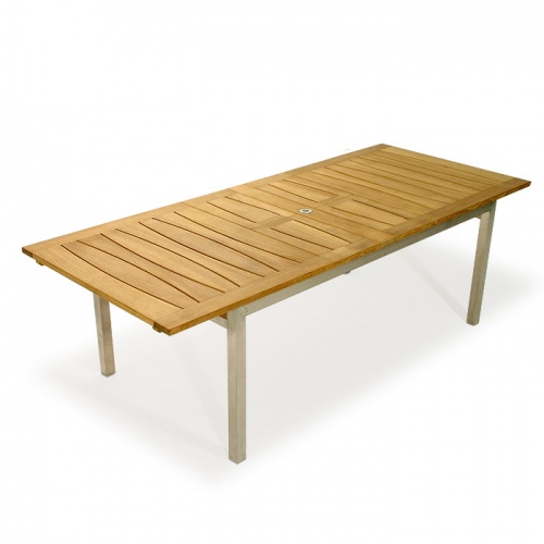 Teak with Stainless Steel Extendable Table - Picture B