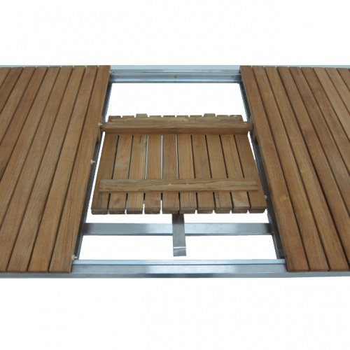 Selina Teak and Stainless Steel Extending Outdoor  - Picture C