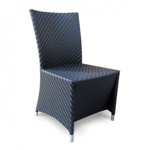 Valencia Wicker Dining Chair Black - Picture A