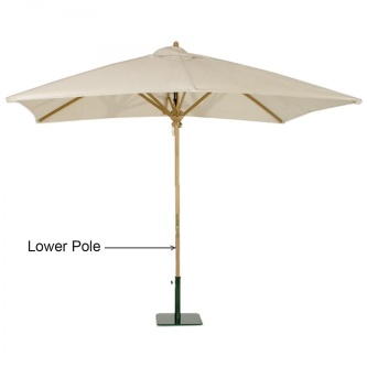17640F Replacement Teak Umbrella Lower Pole