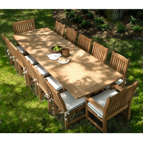 Veranda 12 Person Dining Table Teak Furniture Set ...