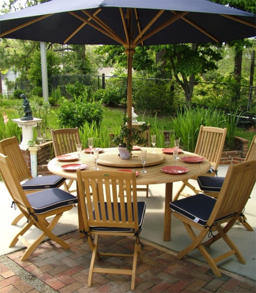 9 pc Buckingham Barbuda Teak Dining Set - Picture L