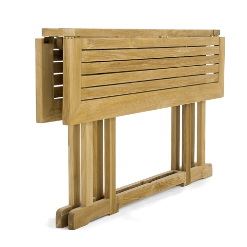 7 pc Nevis Barbuda Teak Folding Dining Set - Picture K