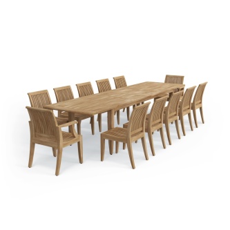 Laguna 13 pc Teak Dining Set