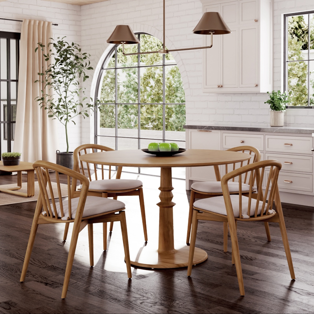 5 Pc Dahlia Round Table Set