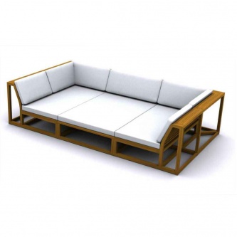 Maya 3pc Teak Outdoor Sectional