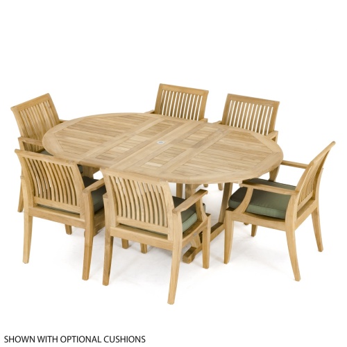 7 pc Martinique Laguna Teak Dining Set - Picture A