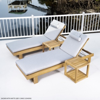 Horizon Double Chaise and Side Table Set