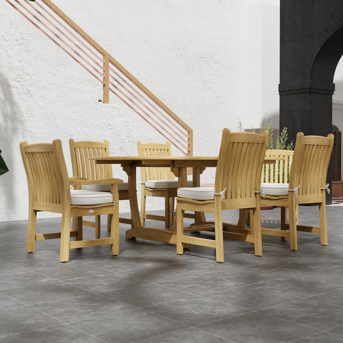 7 pc Martinique Veranda Teak Dining Set