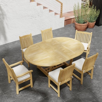 7 pc Martinique Veranda Teak Dining Set