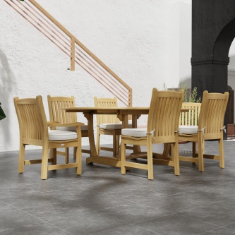 7 pc Martinique Veranda Teak Dining Set
