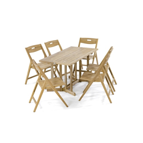 Surf Nevis 5 pc Teak Folding Set - Picture A