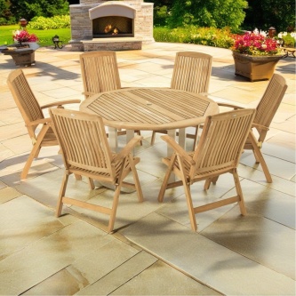 Vogue Reclining Dining Set for 6