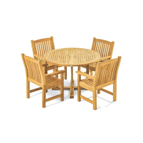 Veranda 48 inch dia Round Teak Dining Set - Picture A