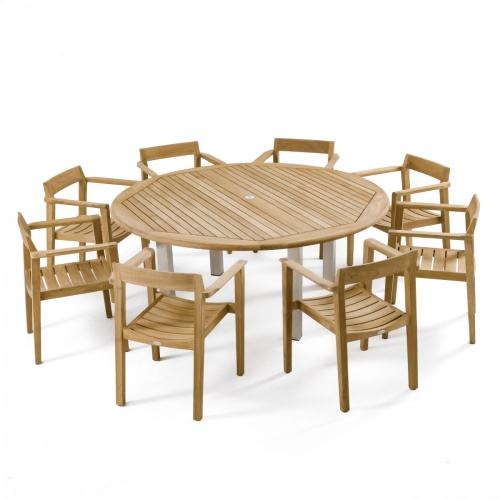 Horizon Vogue Teak Dining Set for 8 - Picture A