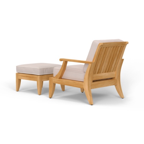 Laguna Teak Lounge Chair & Ottoman - Picture D
