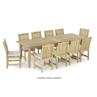 Laguna Veranda 11pc Teak Dining Set