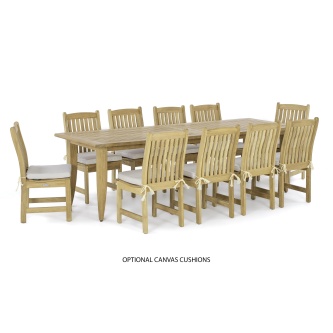 Laguna Veranda 11pc Teak Dining Set