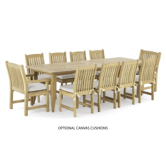 Laguna Veranda 11pc Teak Dining Set