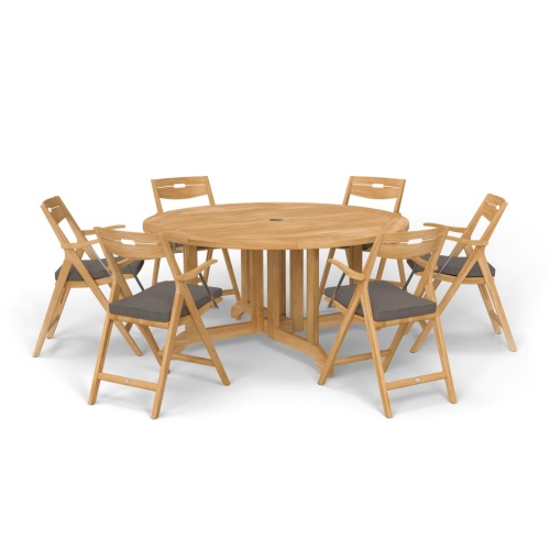 7 pc Barbuda Surf Foldable Dining Set - Picture A