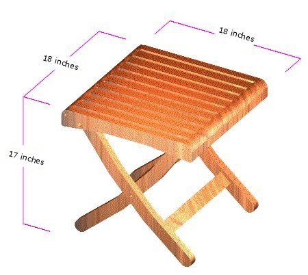 Teak Bench and Ottoman Set for 2 - Picture I