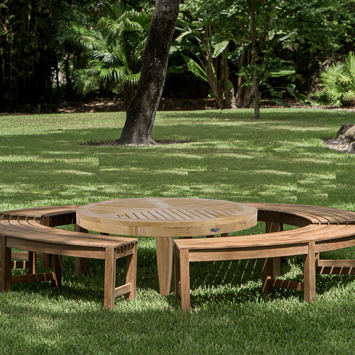 Buckingham Backless Benches and Coffee Table Set Westminster Teak