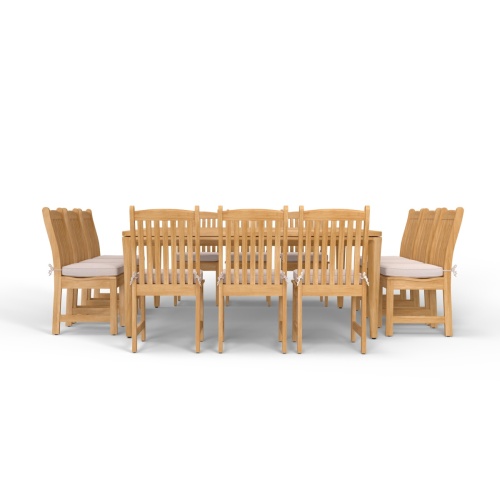 13 pc Square Veranda Teak Dining Set - Picture G