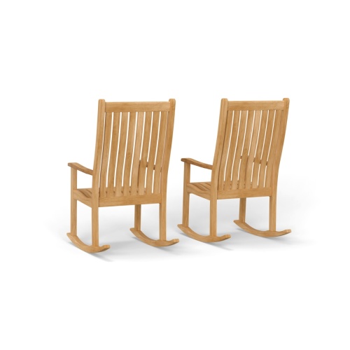 Veranda Teak Rocking Chair Chat Set - Picture D