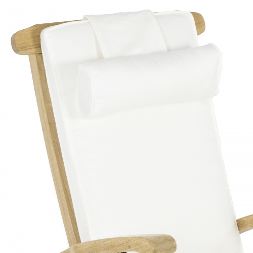 Natte White Sunbrella Steamer Cushion - Picture D