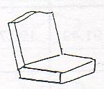 DS700 2 pc Seat & Back Set Cushions - Picture A