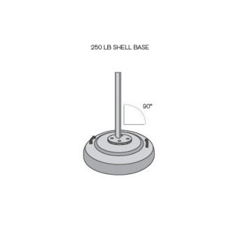 250lb Aluminum Shell Base for Spectra (unfilled)