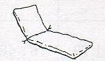 Wrought Iron Chaise Cushion - Picture A