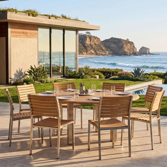 Vogue Teak Dining Set for 8